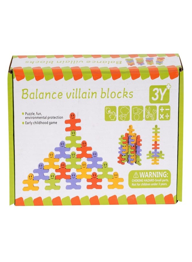 BUFACK Wooden Stacking Balancing Figures Set - Toys for Boys 7-14 Years - Games for Girls 7-14 Years -Blocks for Kids 4 Years - Wooden Toys (Multicolour Medium) - Image 3